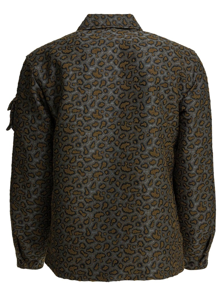 brown polyester cotton jacket by Selfnex