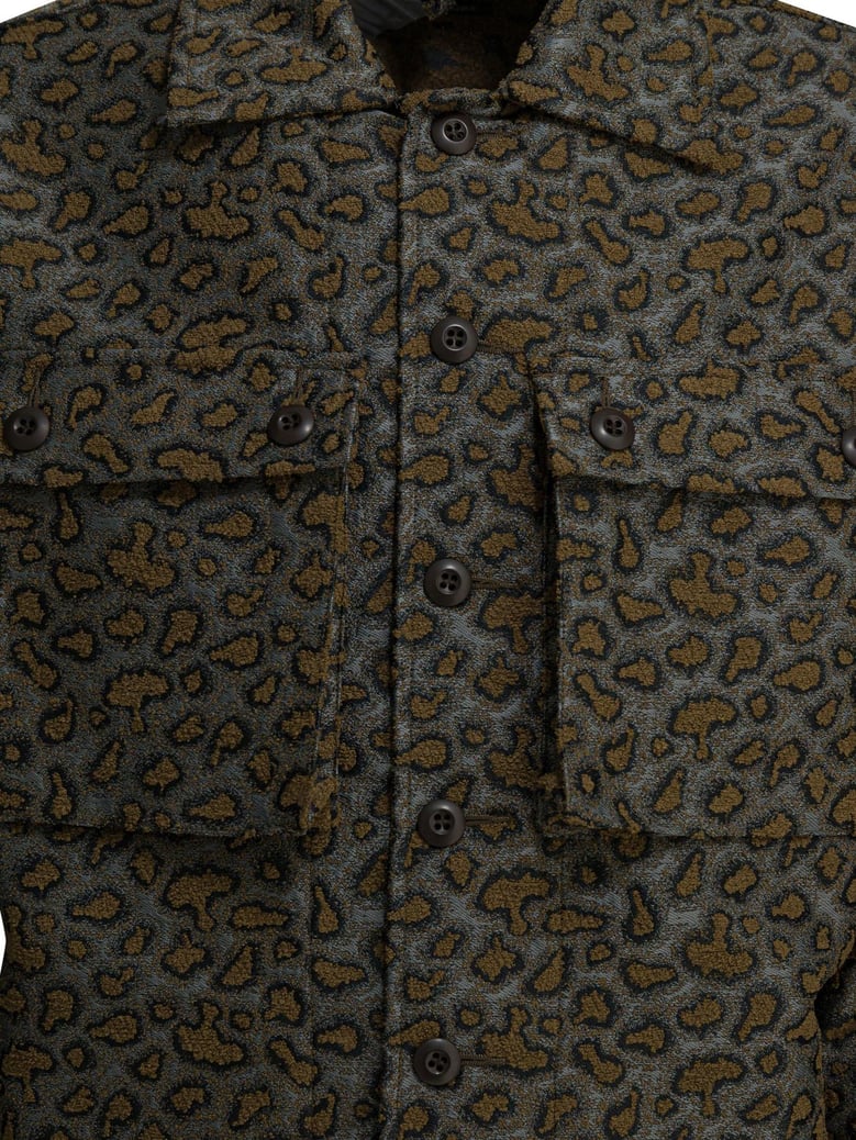 brown polyester cotton jacket by Selfnex