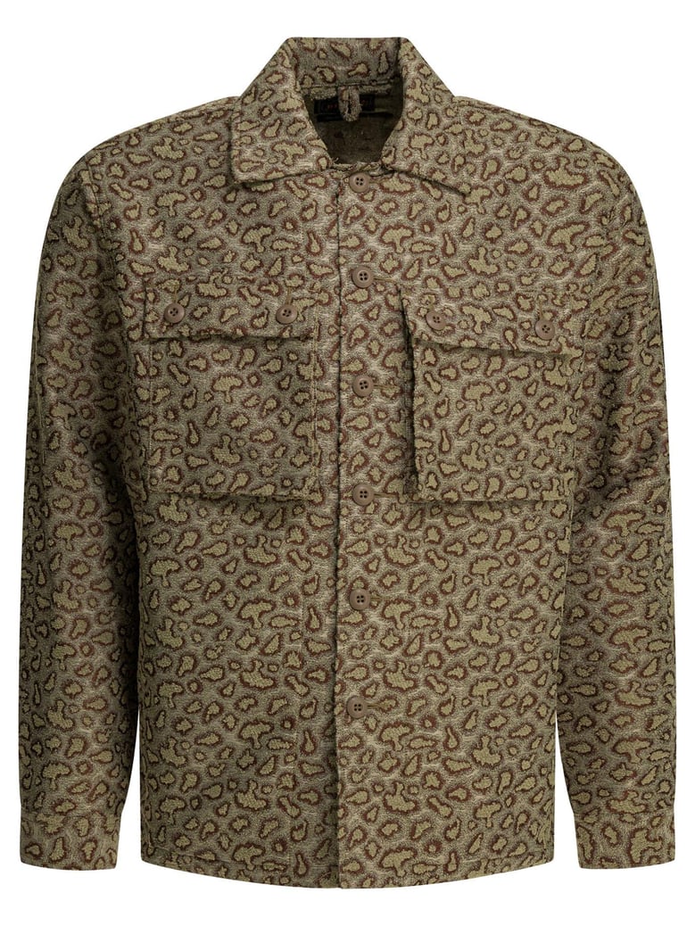 beige polyester cotton jacket by Selfnex