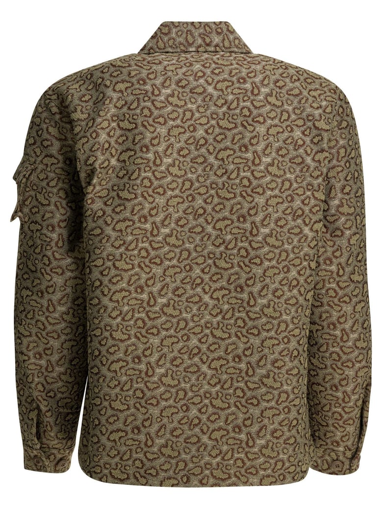 beige polyester cotton jacket by Selfnex
