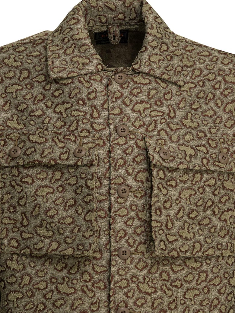 beige polyester cotton jacket by Selfnex