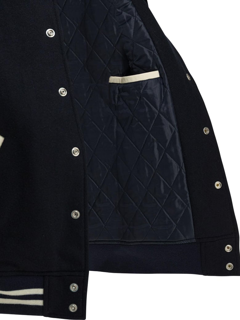 blue wool nylon jacket by Selfnex