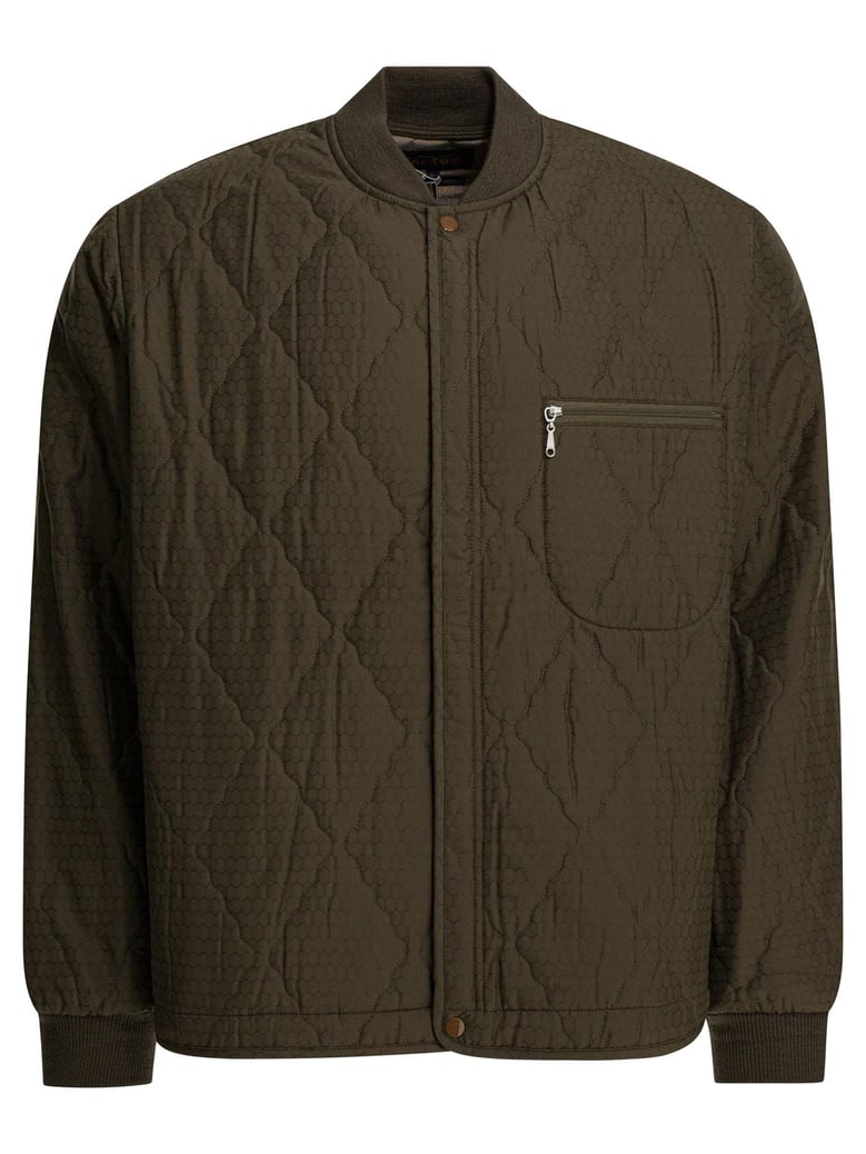 green nylon jacket by Selfnex