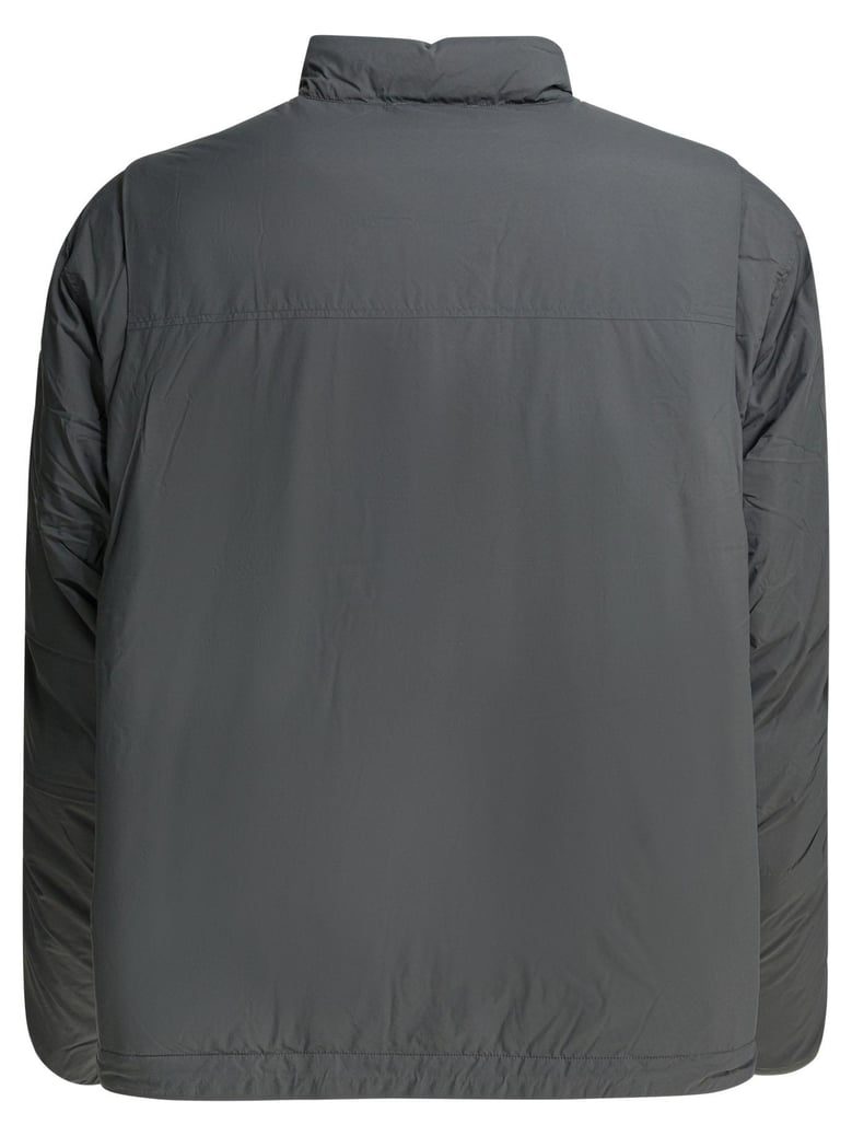 grey nylon down jacket by Selfnex