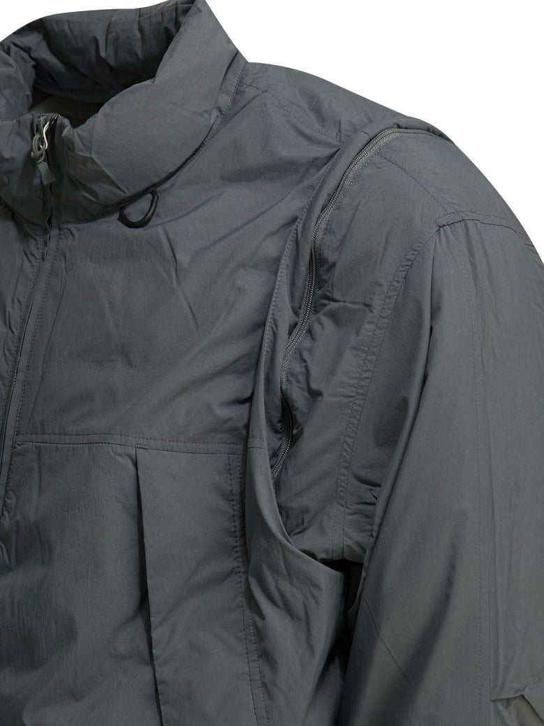 grey nylon down jacket by Selfnex