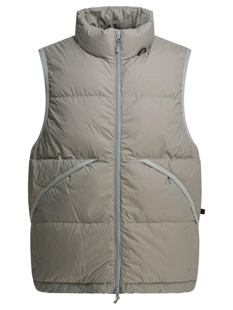 silver nylon down jacket by Selfnex