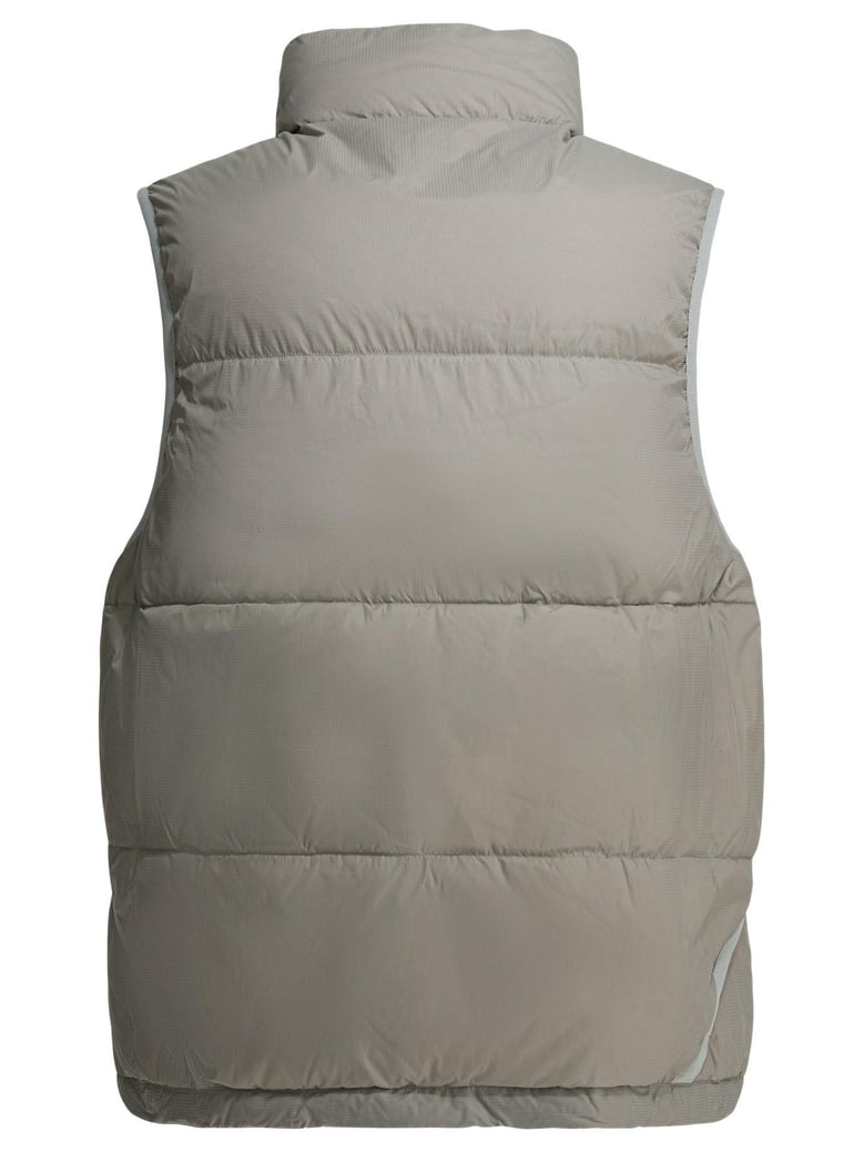 silver nylon down jacket by Selfnex