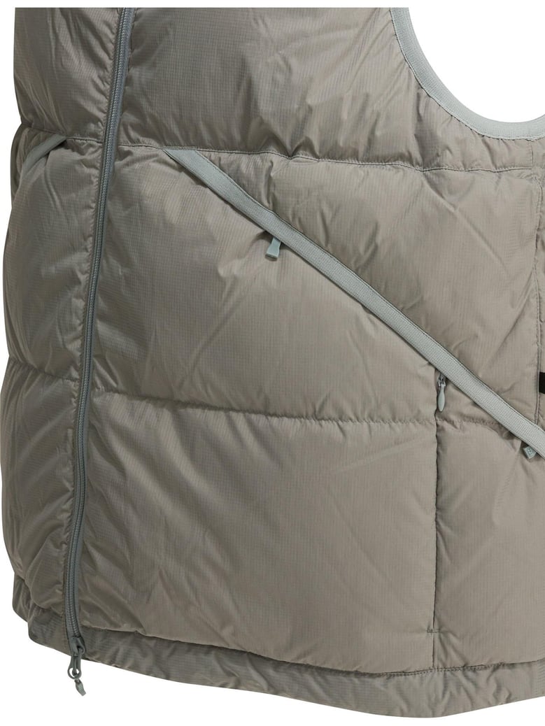 silver nylon down jacket by Selfnex