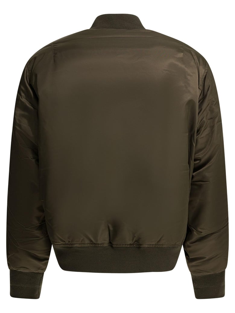 brown nylon padded jacket by Selfnex