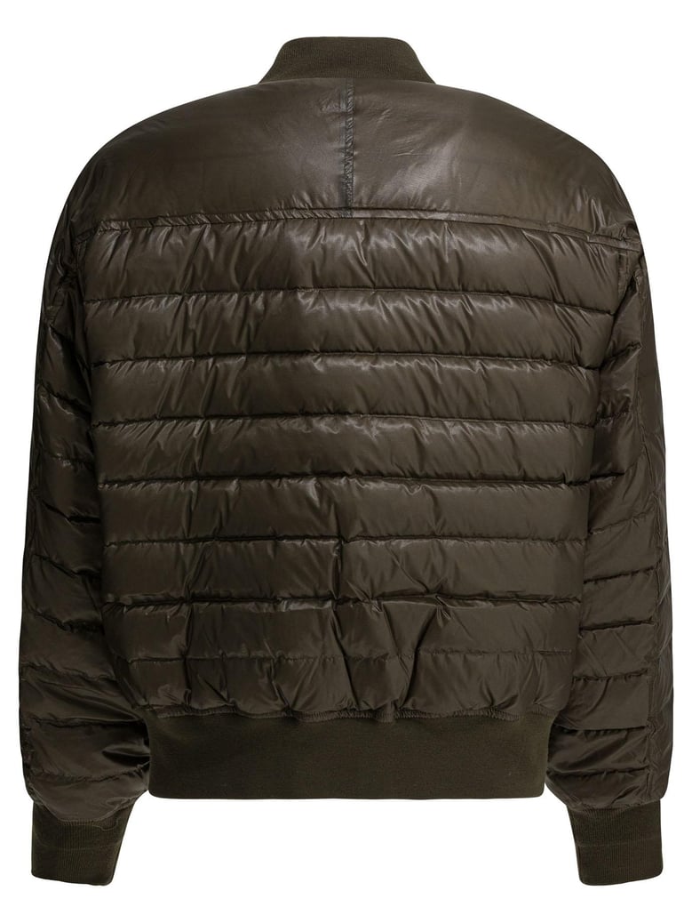 brown nylon padded jacket by Selfnex