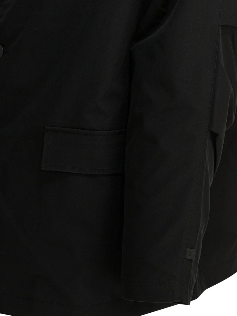 black polyester jacket by Selfnex