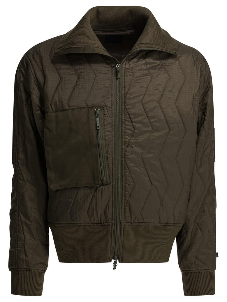 brown nylon polyester jacket by Selfnex