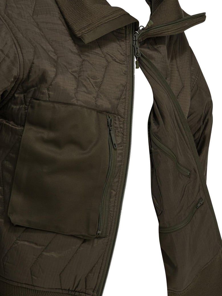 brown nylon polyester jacket by Selfnex