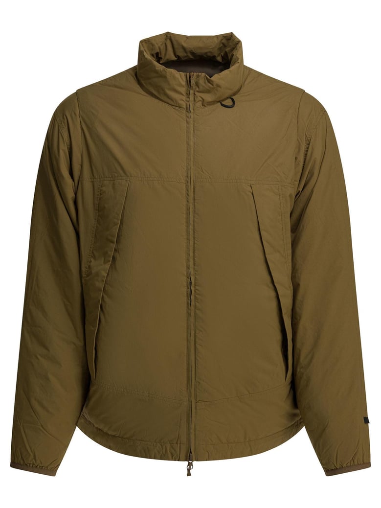 green nylon down jacket by Selfnex