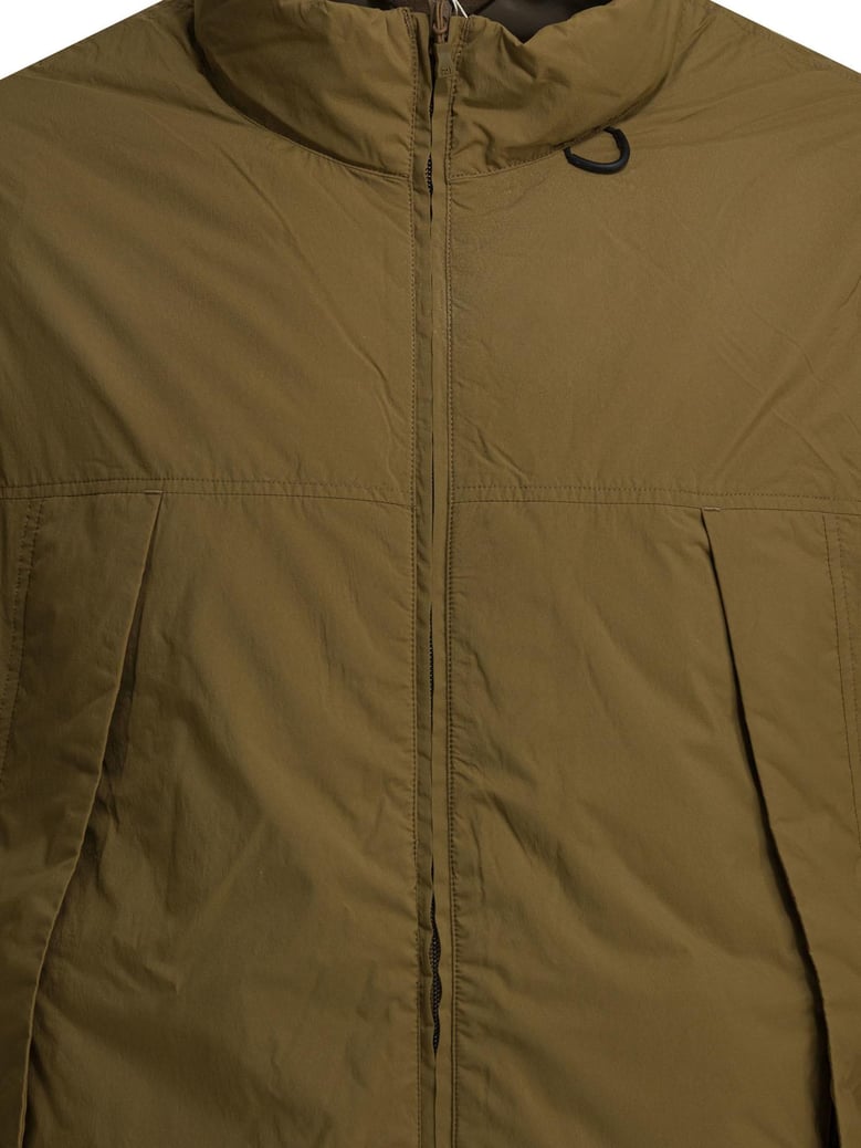 green nylon down jacket by Selfnex