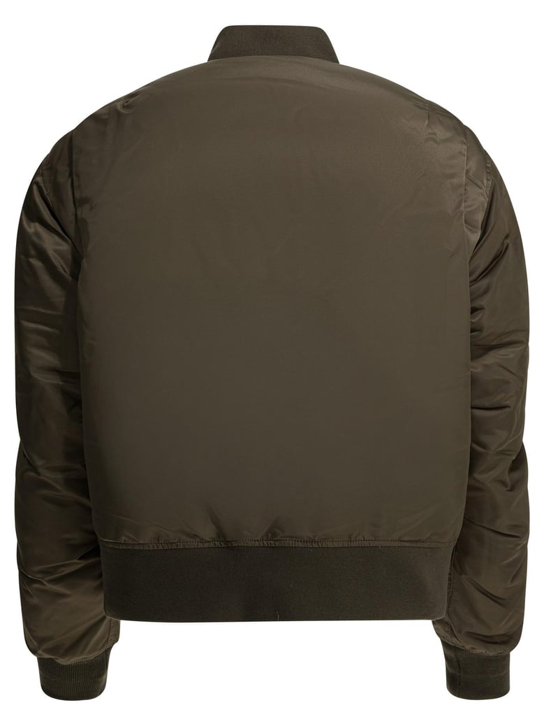 brown nylon padded jacket by Selfnex