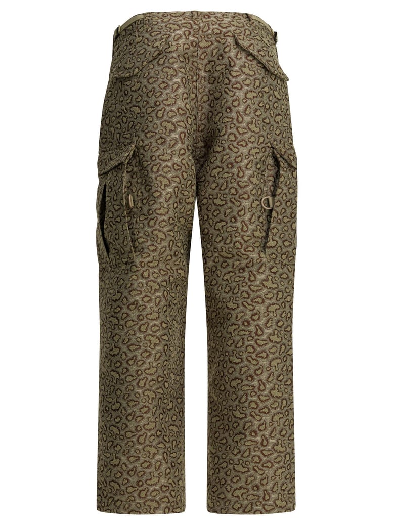 beige polyester cotton trousers by Selfnex