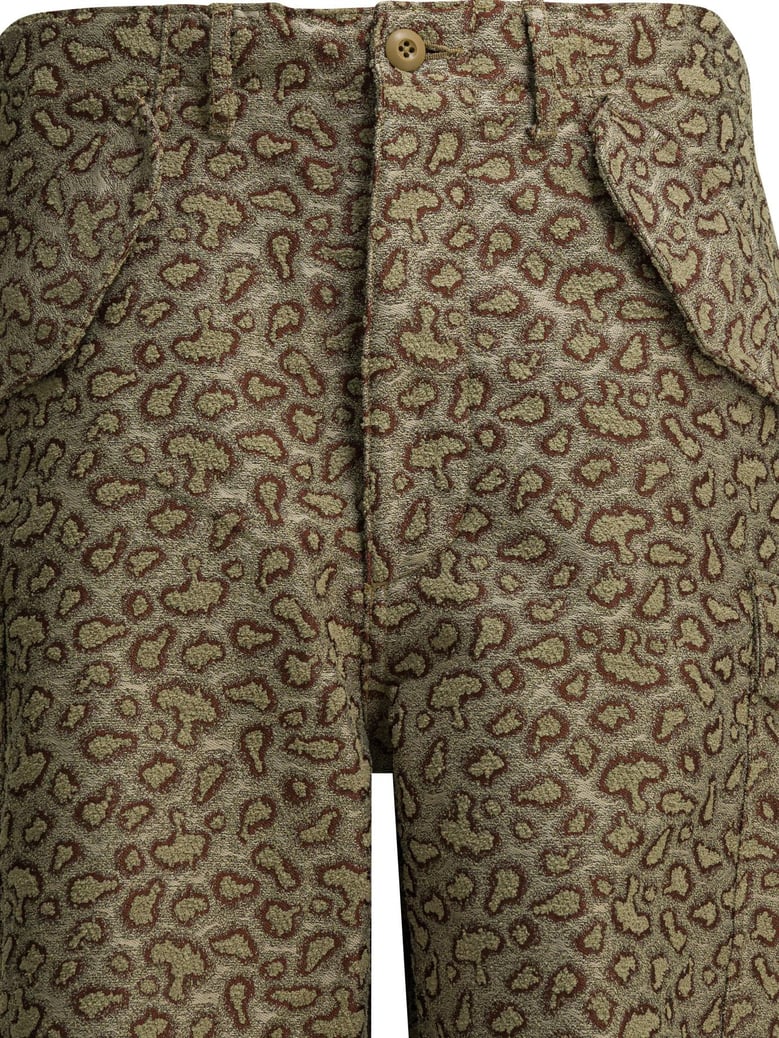 beige polyester cotton trousers by Selfnex