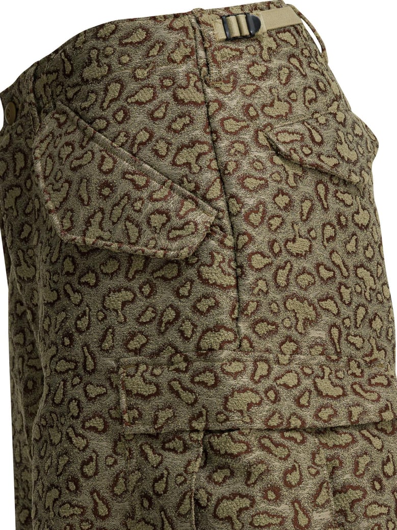 beige polyester cotton trousers by Selfnex