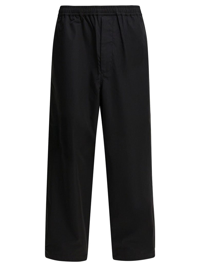 black polyester trousers by Selfnex