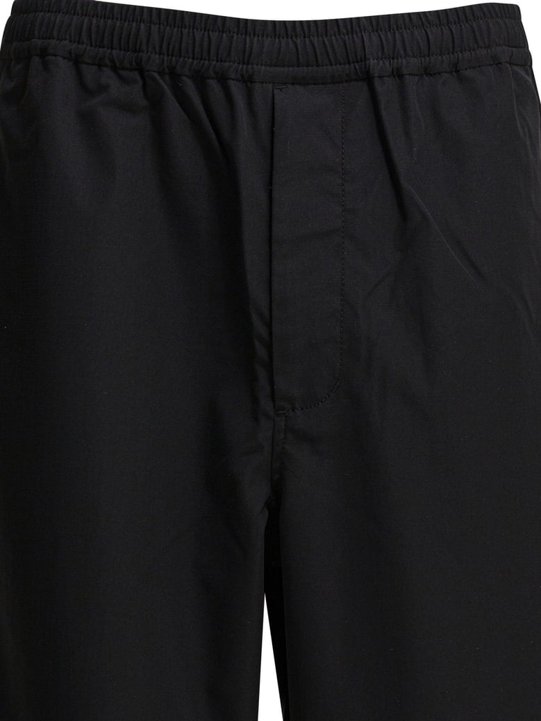 black polyester trousers by Selfnex