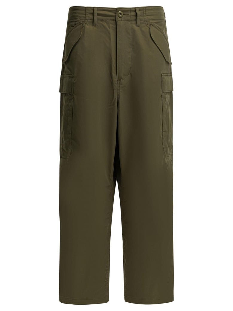 green polyester trousers by Selfnex