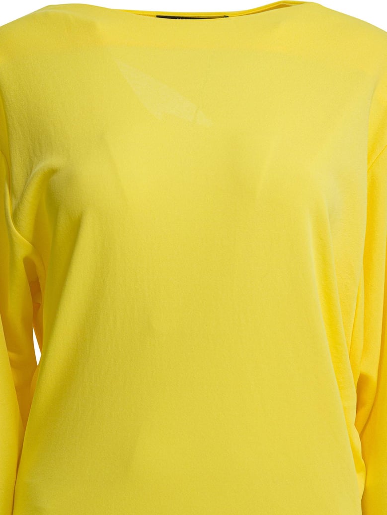 yellow viscose blend dress by Selfnex