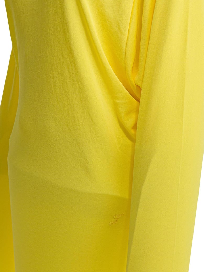 yellow viscose blend dress by Selfnex