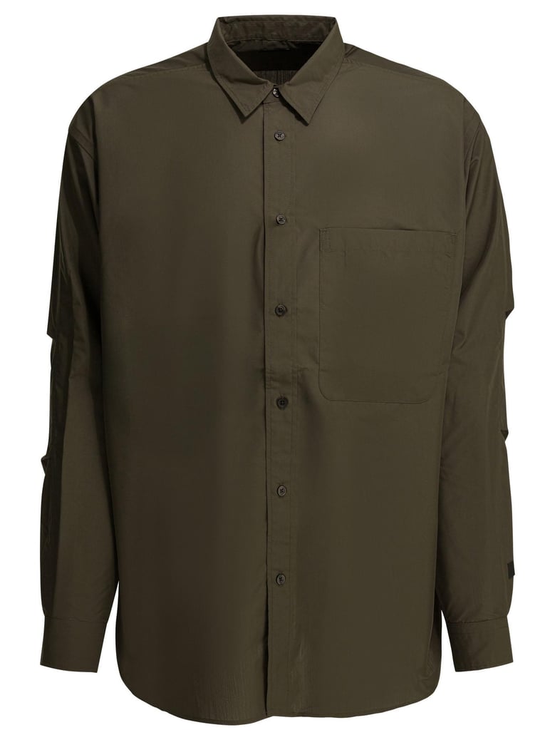 brown polyester shirt by Selfnex