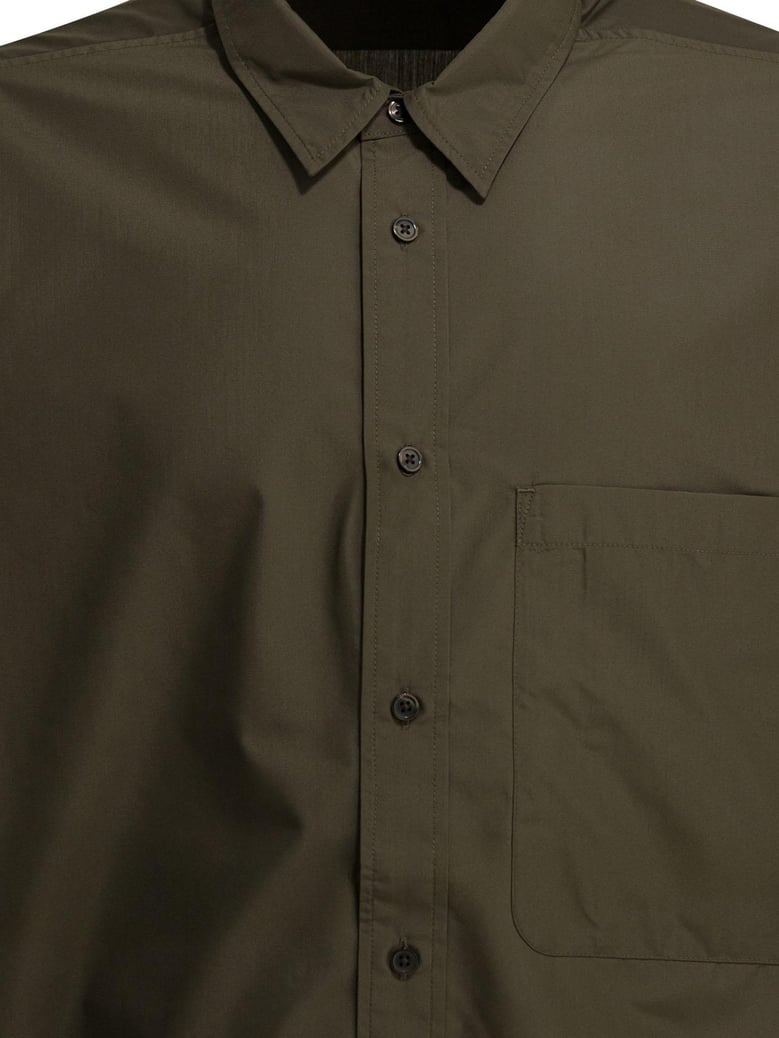 brown polyester shirt by Selfnex