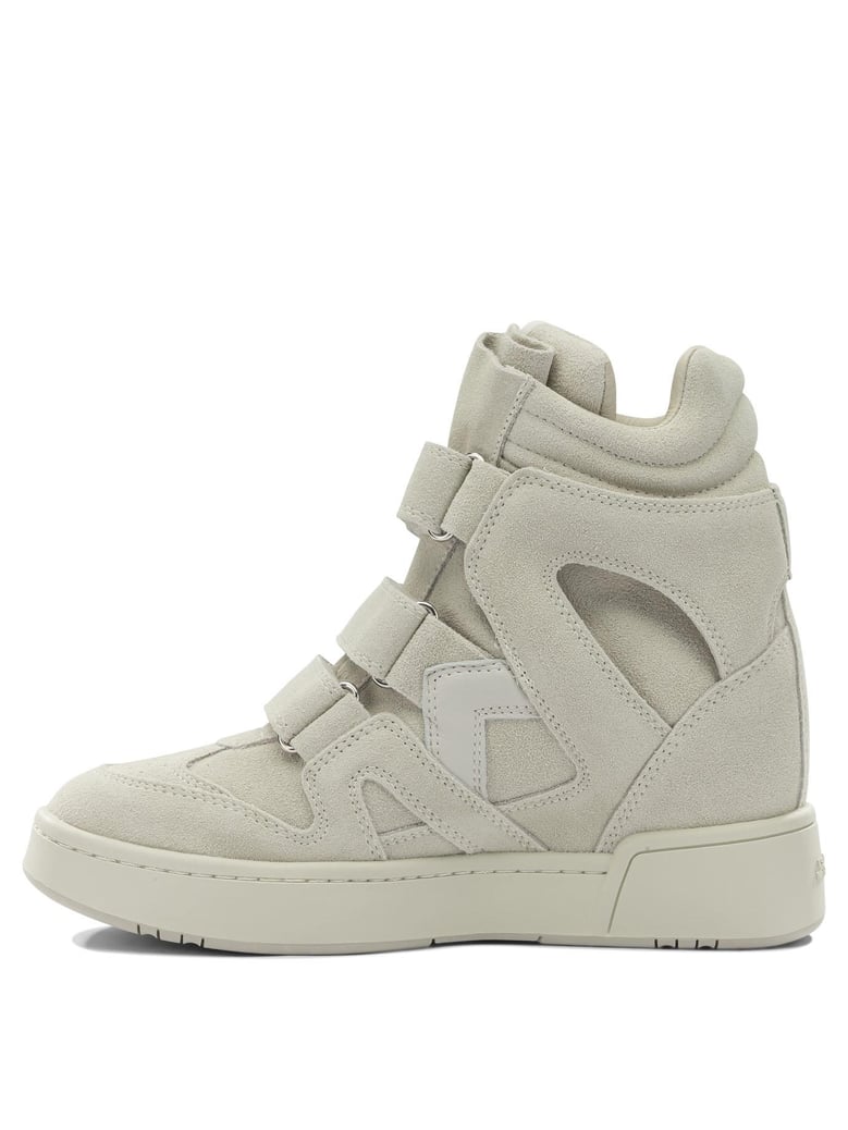 beige calf velvet sneakers by Selfnex