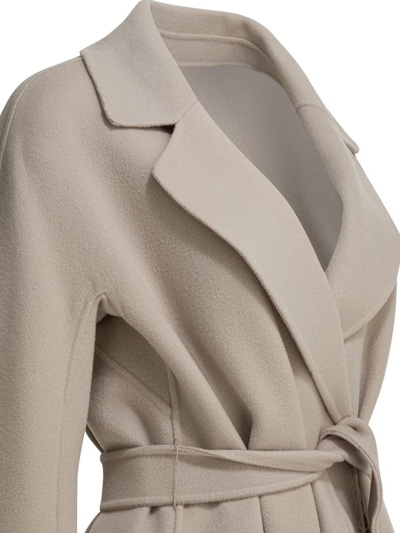 beige alpaca wool jacket by Selfnex
