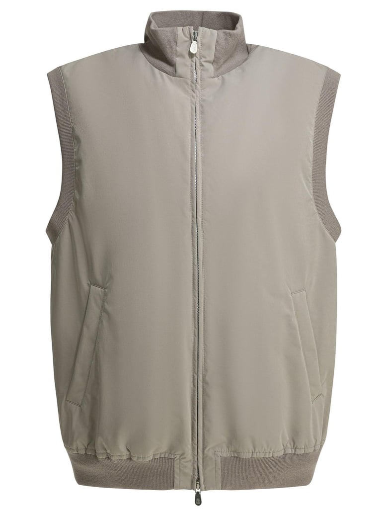 brown polyester polyamide jacket by Selfnex