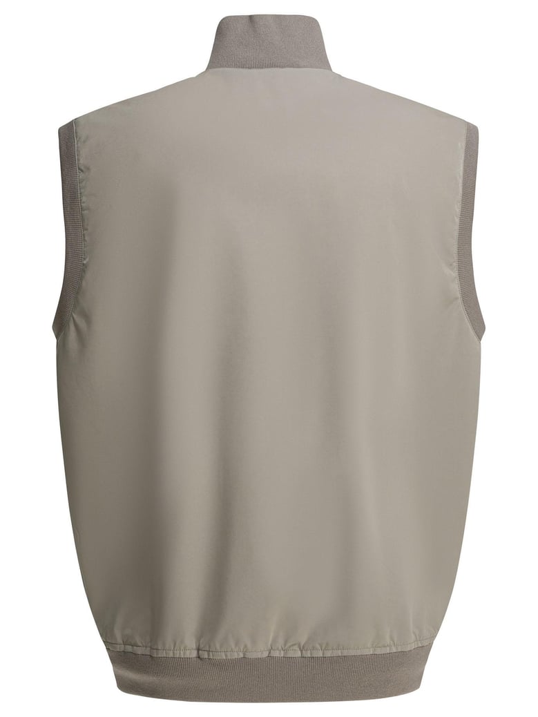 brown polyester polyamide jacket by Selfnex