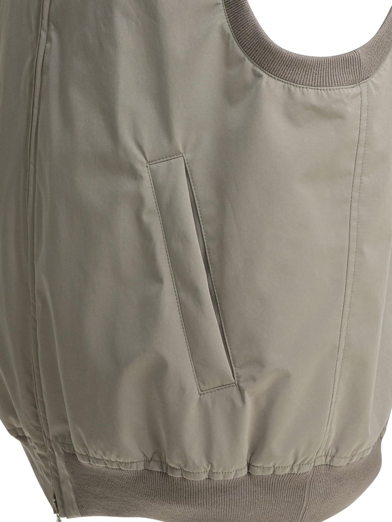 brown polyester polyamide jacket by Selfnex