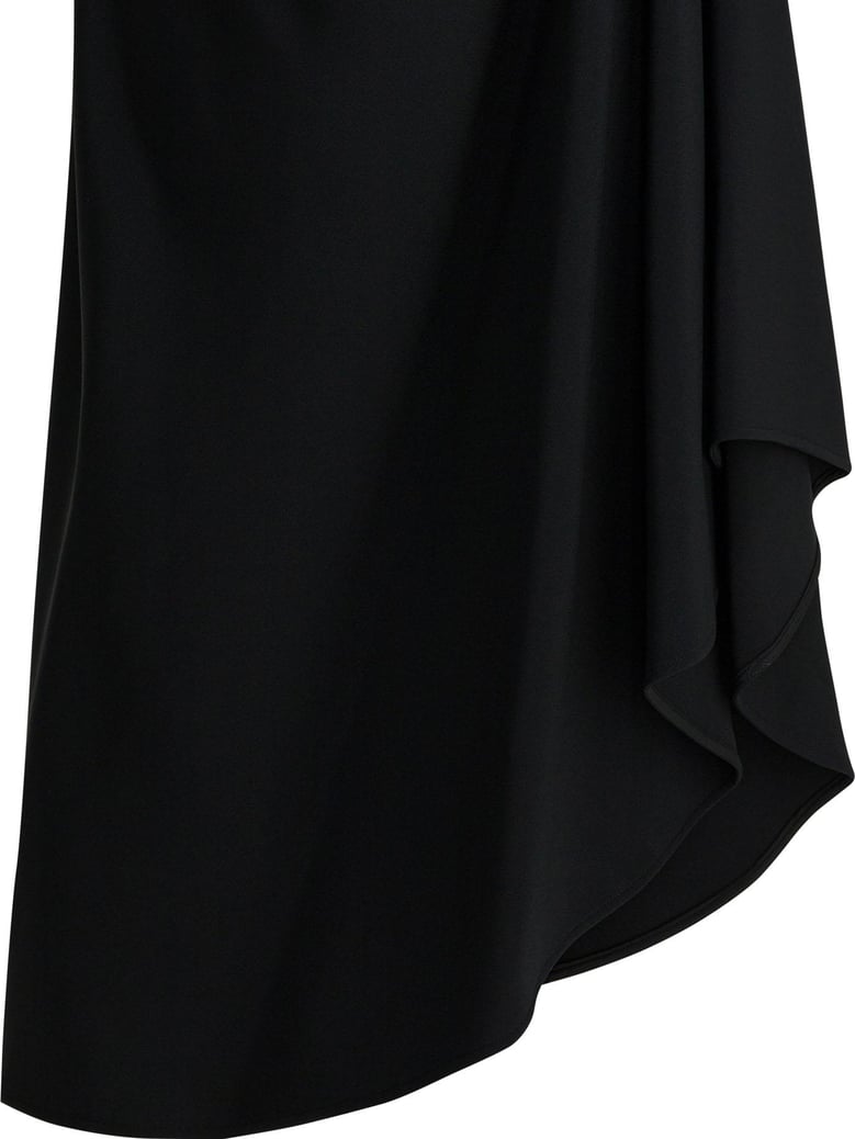 draped crepe cady midi skirt by Selfnex