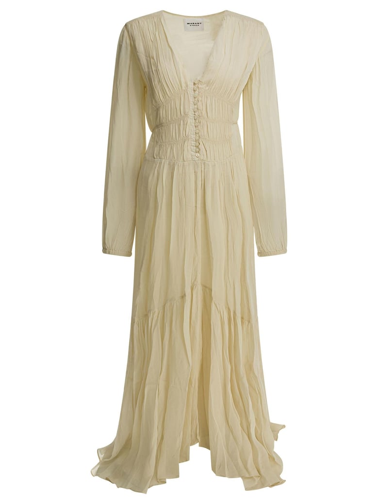 beige viscose dress by Selfnex