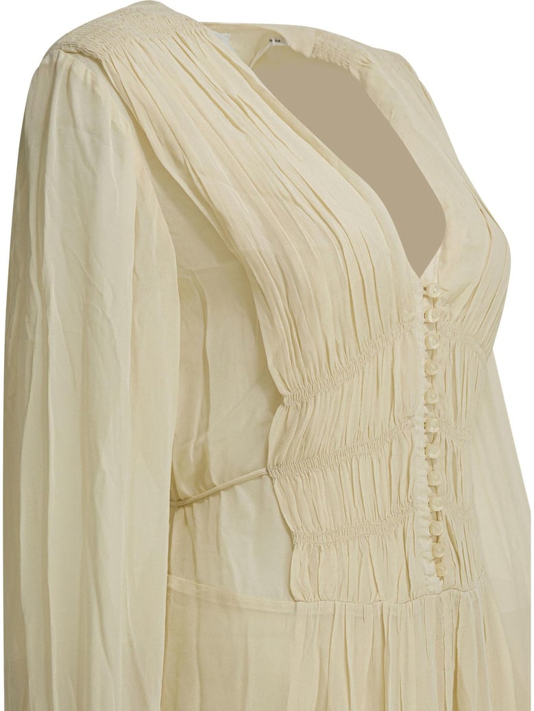 beige viscose dress by Selfnex