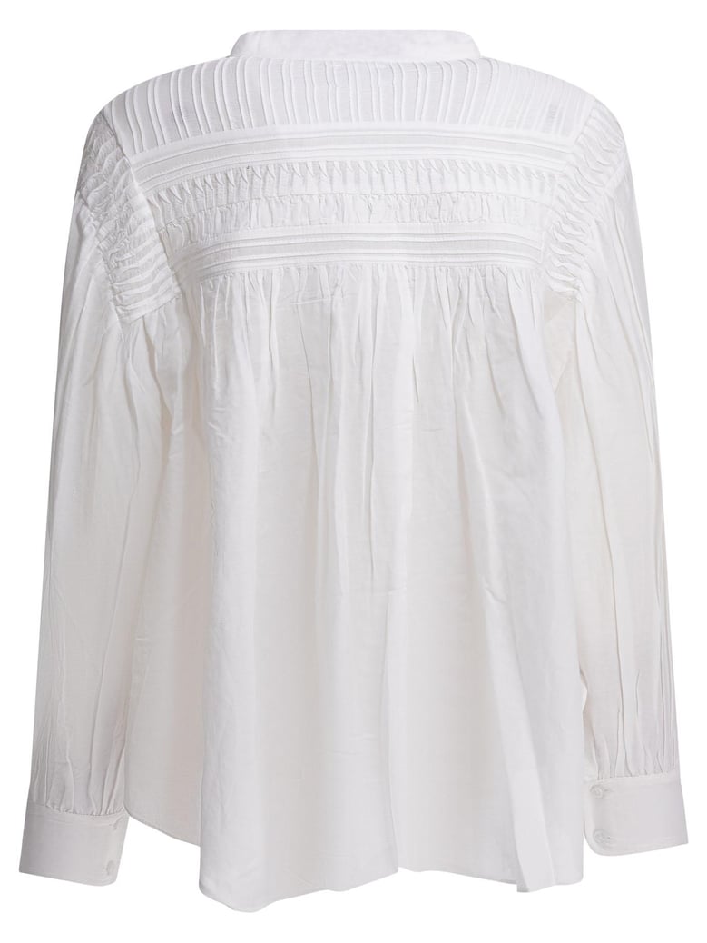 white cotton viscose shirt by Selfnex
