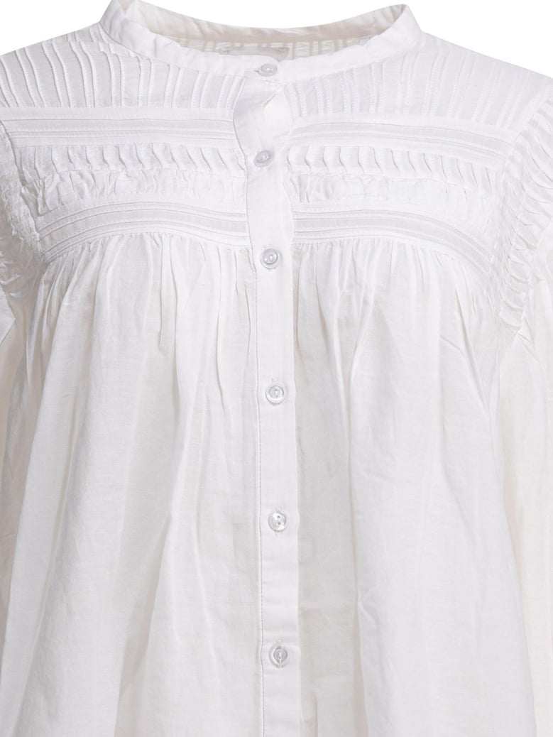 white cotton viscose shirt by Selfnex