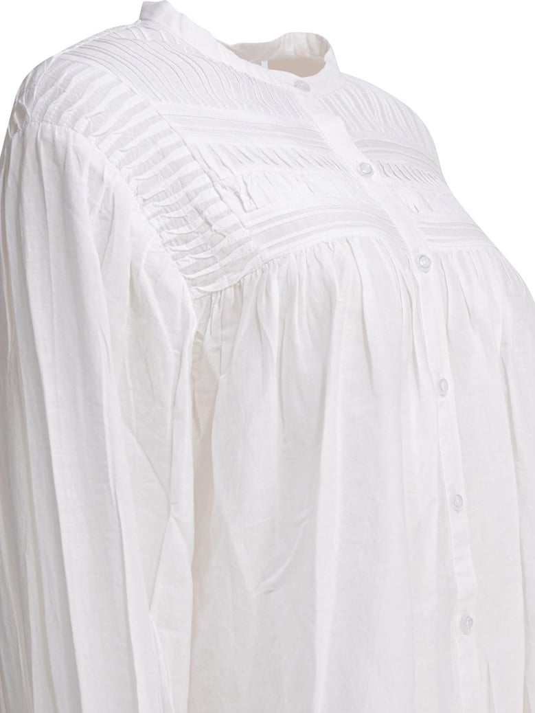 white cotton viscose shirt by Selfnex
