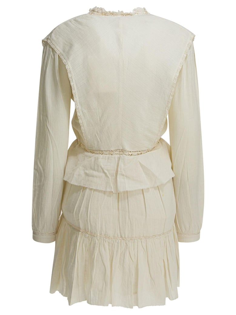 beige cotton linen dress by Selfnex