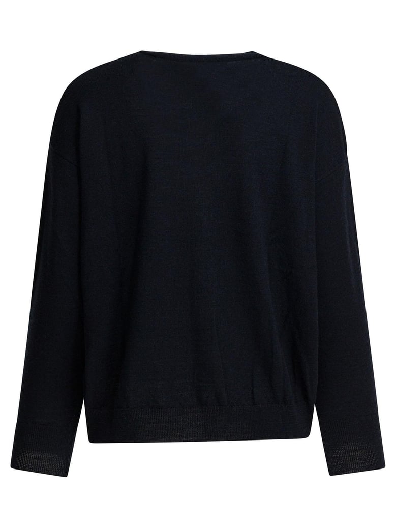 blue merino wool knitwear by Selfnex