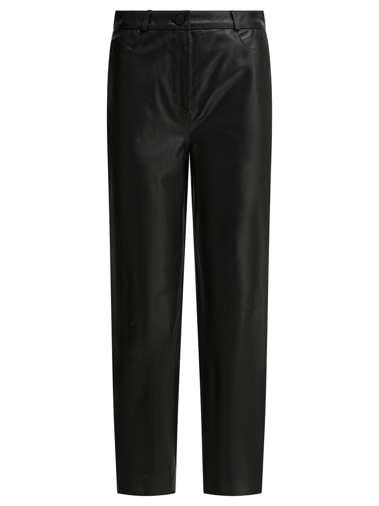 black lambskin trousers by Selfnex
