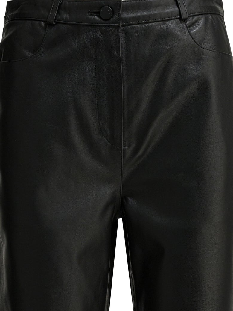 black lambskin trousers by Selfnex