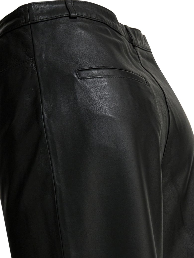 black lambskin trousers by Selfnex