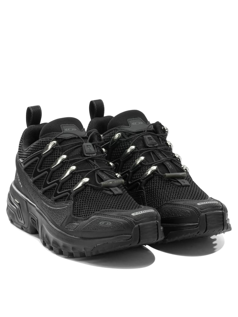 black cotton rubber sneakers by Selfnex