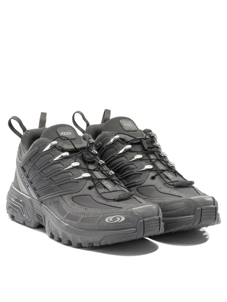 grey fabric rubber sneakers by Selfnex