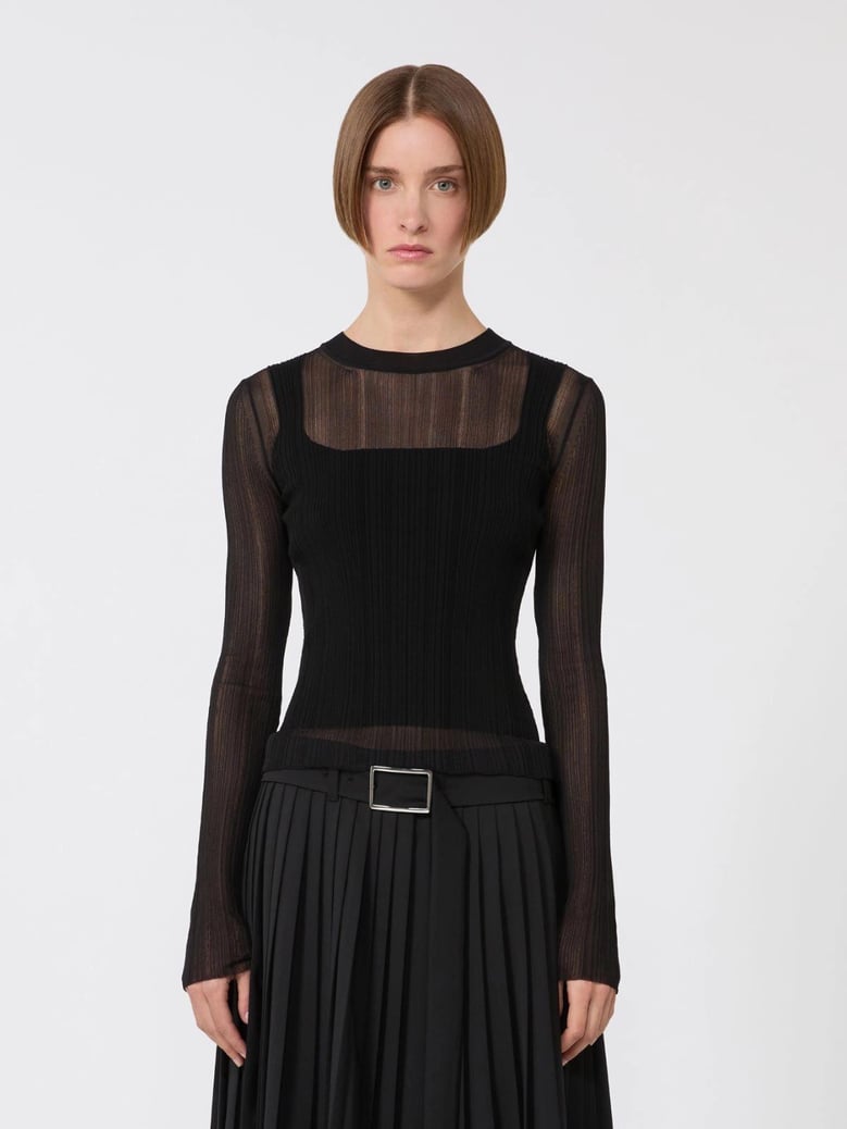 spxbuono trompe l oeil viscose jumper by Selfnex