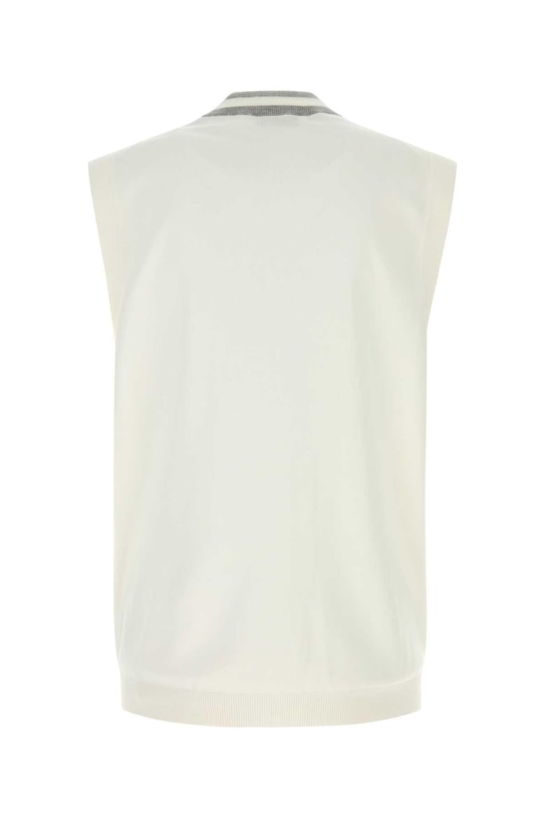 white cotton vest by Selfnex